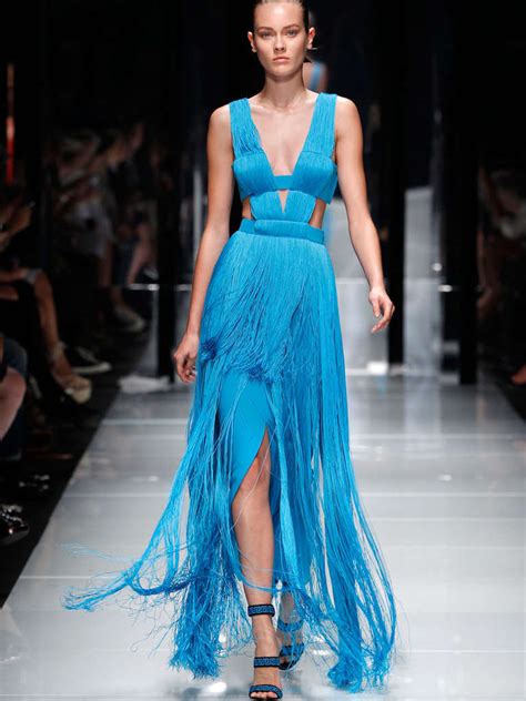 versace dress blue|Versace pleated dress.